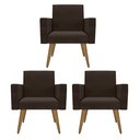 Ver imagem 1 de Kit 3 Poltronas: Elegância e Glamur Absolutos no Salão Marrom