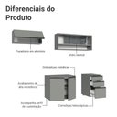 Ver imagem 5 de Armário de Cozinha Compacta Suspenso 200cm Cinza Nice Madesa 12