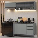 Ver imagem 1 de Armário de Cozinha Compacta Suspenso 200cm Cinza Nice Madesa 12
