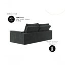 Ver imagem 3 de Sofá com Chaise Ravena 3 Lugares Retrátil e Reclinável 200cm Preto Suede
