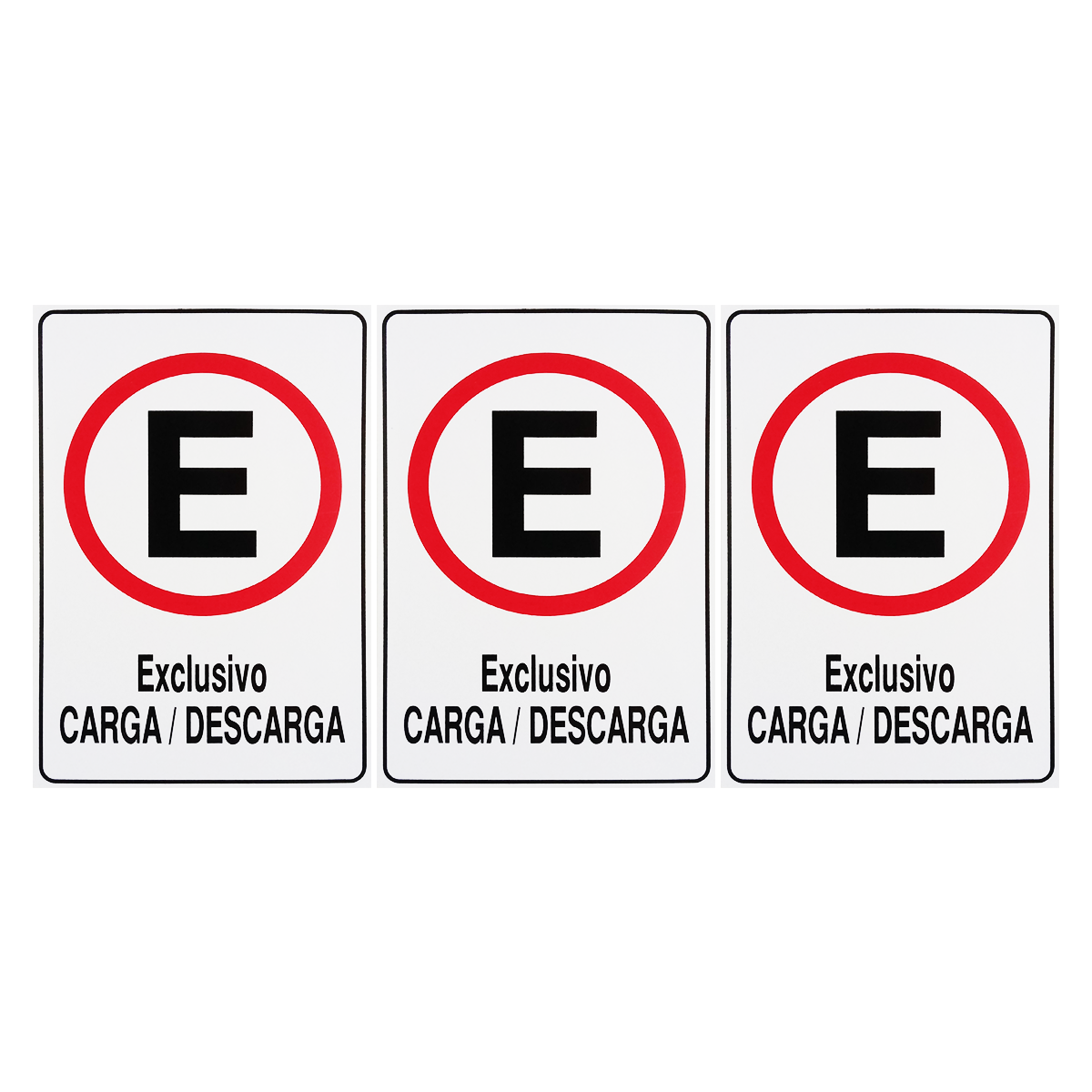 Combo 6 Placas De Sinalização Estacionamento Exclusivo Carga / Descarga 20x30 Acesso - P-1/1 F9e