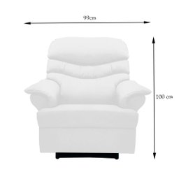 Poltrona Reclinável Elétrica do Papai Confortável Para Sala Quarto Suede:Cinza - 6
