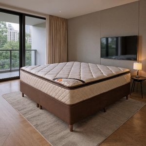 Colchão King Fiori Molas Ensacadas + Base 193x203x55