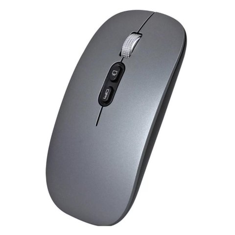 Mouse sem Fio Bluetooth Wireless Recarregável E-1300 Pro Prata
