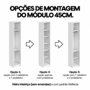Ver imagem 6 de Guarda Roupa Modular 5 Portas Reflecta com Mesa Altezza Clean Belmax:Freijó/Titânio