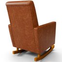 Ver mais imagens de Poltrona de Amamentação com Balanço e Puff Ravena W01 Couríssimo Camel - Lyam Decor