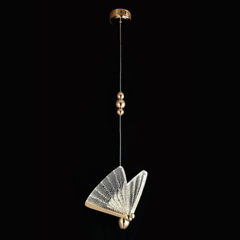 Pendente Borboleta Dourado 6w 3000k Biv Sindora