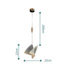 Ver imagem 2 de Pendente Borboleta Dourado 6w 3000k Biv Sindora