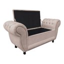 Ver imagem 2 de Recamier Baú Londres 1,20 M Suede Bege