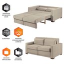Ver imagem 4 de Sofa Cama Casal Sofia 2 Lugares 170cm com Pés de Madeira Talento Móveis