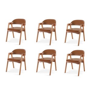 Kit 6 Cadeiras para Mesa de Jantar Gaia