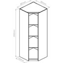 Ver imagem 3 de Módulo de Canto Oblíquo 1 Porta 4 Prateleiras Elegance