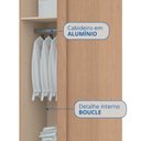 Ver imagem 5 de Guarda-Roupa de Canto Reto 1 Porta Elegance Bege/Angelin/Blanc