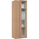 Ver imagem 2 de Guarda-Roupa de Canto Reto 1 Porta Elegance Bege/Angelin/Blanc