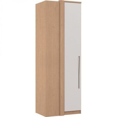 Guarda-Roupa de Canto Reto 1 Porta Elegance Bege/Angelin/Blanc