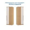 Ver imagem 3 de Guarda-Roupa de Canto Reto 1 Porta Elegance Bege/Angelin/Blanc