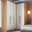 Ver imagem 6 de Guarda-Roupa de Canto Reto 1 Porta Elegance Bege/Angelin/Blanc