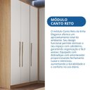 Ver imagem 7 de Guarda-Roupa de Canto Reto 1 Porta Elegance Bege/Angelin/Blanc