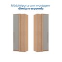 Ver imagem 3 de Guarda Roupa de Canto Reto 1 Porta Elegance Bege/Angelin/Níquel