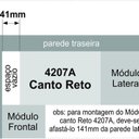 Ver imagem 7 de Guarda Roupa de Canto Reto 1 Porta Elegance Bege/Angelin/Níquel