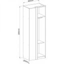 Ver imagem 4 de Guarda-Roupa de Canto Reto 1 Porta Elegance