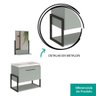 Kit Armário para Banheiro 60cm Metalon Ipanema com Espelheira e Pia Mgm Móveis Pistache Pistache - 5