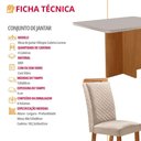 Ver imagem 3 de Mesa Olimpia 4 Lugares MDF com Vidro e Cadeiras Lorena Veludo Off White Moderna