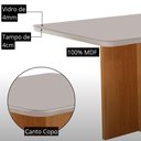 Ver imagem 7 de Mesa Olimpia 4 Lugares MDF com Vidro e Cadeiras Lorena Veludo Off White Moderna