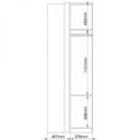 Ver imagem 7 de Guarda Roupa de Canto Reto 1 Porta Elegance Cinza/Níquel
