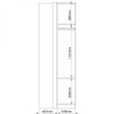 Ver imagem 5 de Guarda Roupa de Canto Reto 1 Porta Elegance 