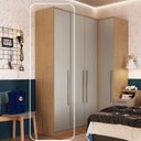 Ver imagem 4 de Módulo de Guarda Roupa 1 Porta Elegance Bege/Angelin/Níquel