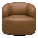 Ver imagem 2 de Kit 02 Poltronas Decorativas Giratória Orgânica Sala Living Begur L06 Couro Caramelo - Lyam Decor