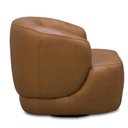 Ver imagem 5 de Kit 02 Poltronas Decorativas Giratória Orgânica Sala Living Begur L06 Couro Caramelo - Lyam Decor