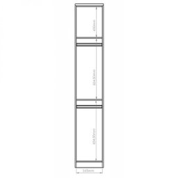 Módulo de Guarda Roupa 1 Porta Elegance  - 5