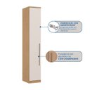 Ver imagem 3 de Módulo de Guarda Roupa 1 Porta Elegance Cinza/Angelin/Blanc