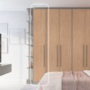 Ver imagem 3 de Módulo de Guarda Roupa 1 Porta Elegance Cinza/Níquel/Angelin