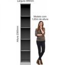 Ver imagem 5 de Módulo de Guarda Roupa 1 Porta Elegance Cinza/Níquel/Angelin