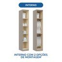 Ver imagem 2 de Módulo de Guarda Roupa 1 Porta Elegance Cinza/Níquel/Angelin