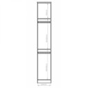 Ver mais imagens de Módulo de Guarda Roupa 1 Porta Elegance Cinza/Niquel/Blanc