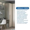 Ver imagem 7 de Módulo de Guarda Roupa 1 Porta Elegance Cinza/Niquel/Blanc
