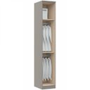Ver imagem 3 de Módulo de Guarda Roupa 1 Porta Elegance Cinza/Niquel/Blanc
