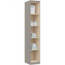 Ver imagem 2 de Módulo de Guarda Roupa 1 Porta Elegance Cinza/Niquel/Blanc