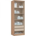 Ver imagem 3 de Módulo de Guarda Roupa 2 Portas 2 Gavetas Elegance Bege/Angelin