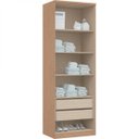 Ver imagem 3 de Módulo de Guarda Roupa 2 Portas 2 Gavetas Elegance Bege/Angelin
