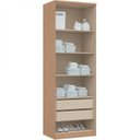 Ver imagem 3 de Módulo de Guarda Roupa 2 Portas 2 Gavetas Elegance Bege/Angelin/Blanc
