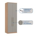 Ver imagem 4 de Módulo de Guarda Roupa 2 Portas 2 Gavetas Elegance Bege/Angelin/Níquel
