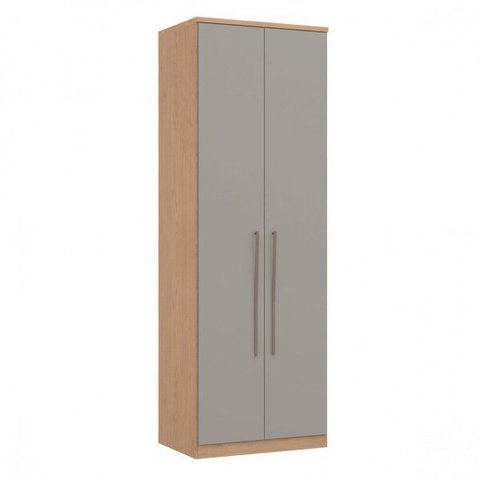 Módulo de Guarda Roupa 2 Portas 2 Gavetas Elegance Bege/Angelin/Níquel