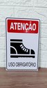 Ver imagem 2 de Placa de Sinalização Obrigatorio Uso Bota Sapato Segurança