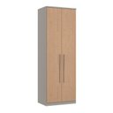 Ver imagem 2 de Módulo de Guarda Roupa 2 Portas 2 Gavetas Elegance Cinza/Níquel/Angelin