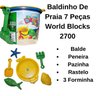 Baldinho de Praia 7 Peças World Blocks 2700 - 3